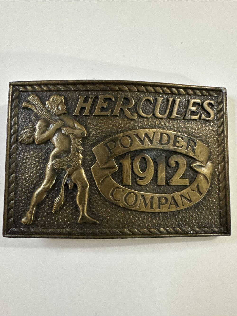 Hercules Powder Co 1912 Promo Belt Buckle Dynamite Explosives 1979 Edition